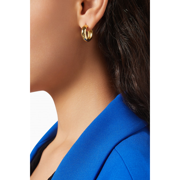Laura Lombardi - Mini Cusp Hoop Earrings in 14kt Gold Gold