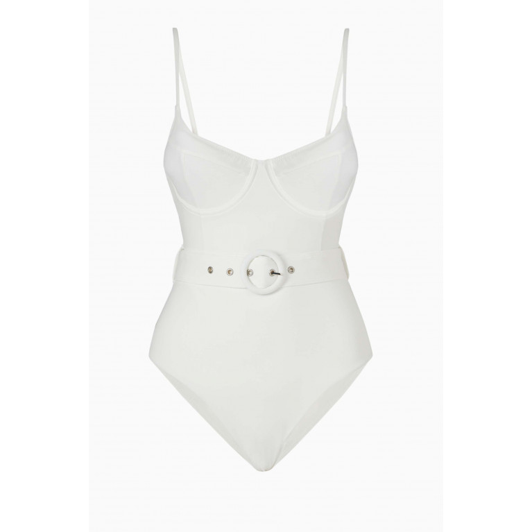 Simkhai - Noa One-piece Swimsuit in Stretch Nylon White