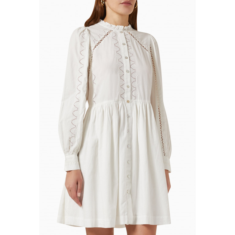 Y.A.S - Yaskenora Mini Dress in Organic Cotton White