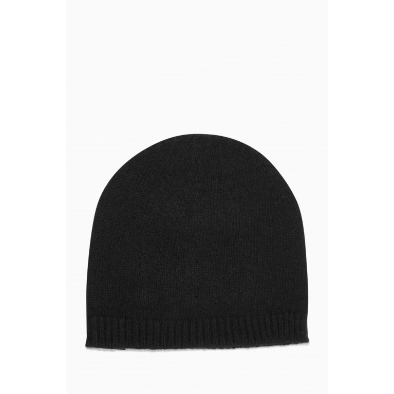 Emporio Armani - EA Beanie Hat in Cashmere Knit Black
