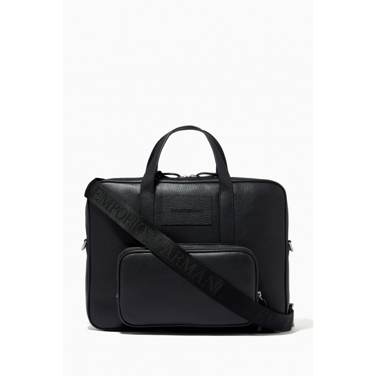 Emporio Armani - EA Briefcase in Tumbled Leather