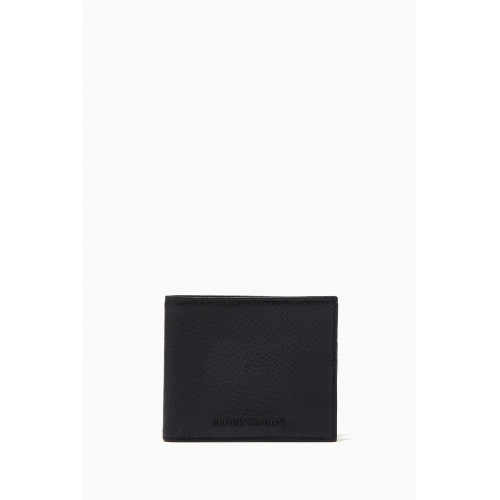 Emporio Armani - EA Bifold Wallet in Tumbled Leather Black