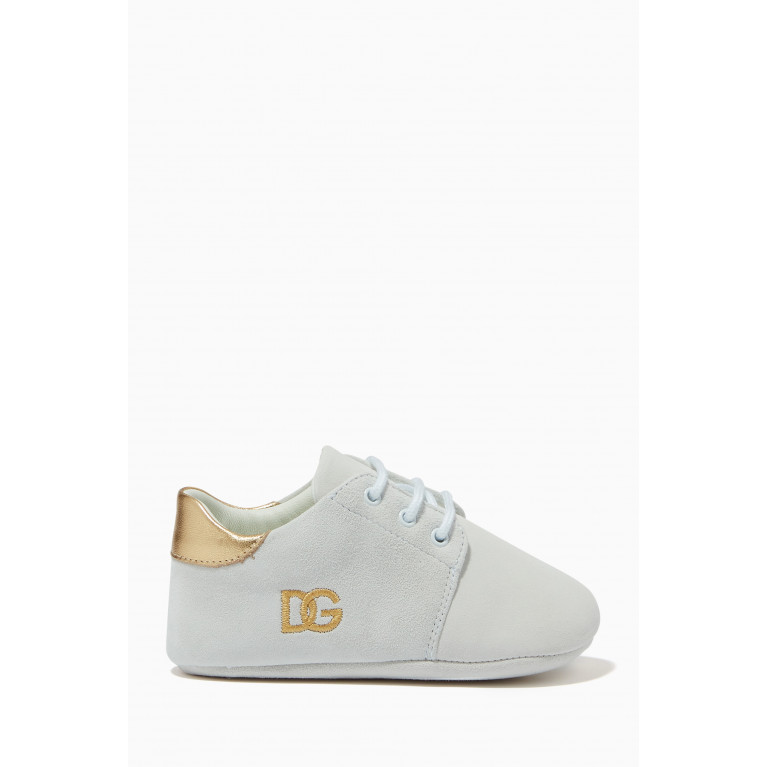 Dolce & Gabbana - DG Logo Embroidery Sneakers in Leather & Suede
