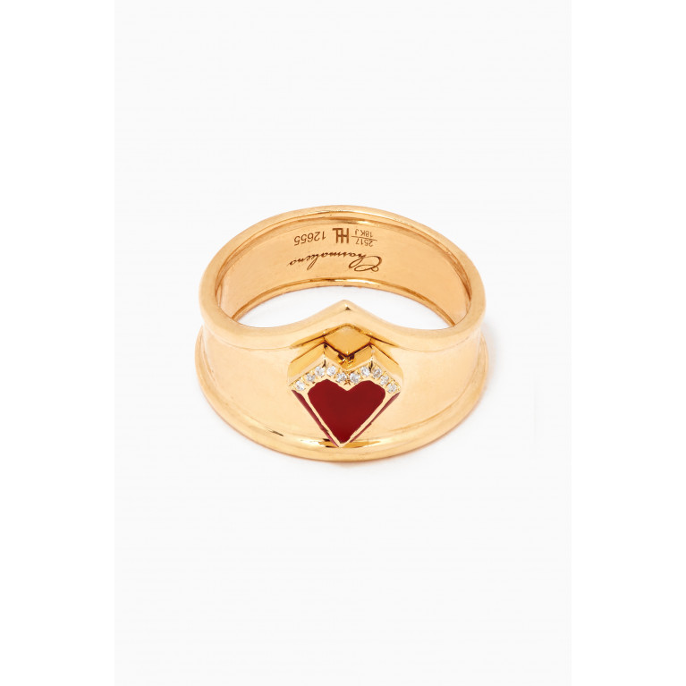 Charmaleena - Special Edition My Heart Hero Diamond Ring in 18kt Yellow Gold