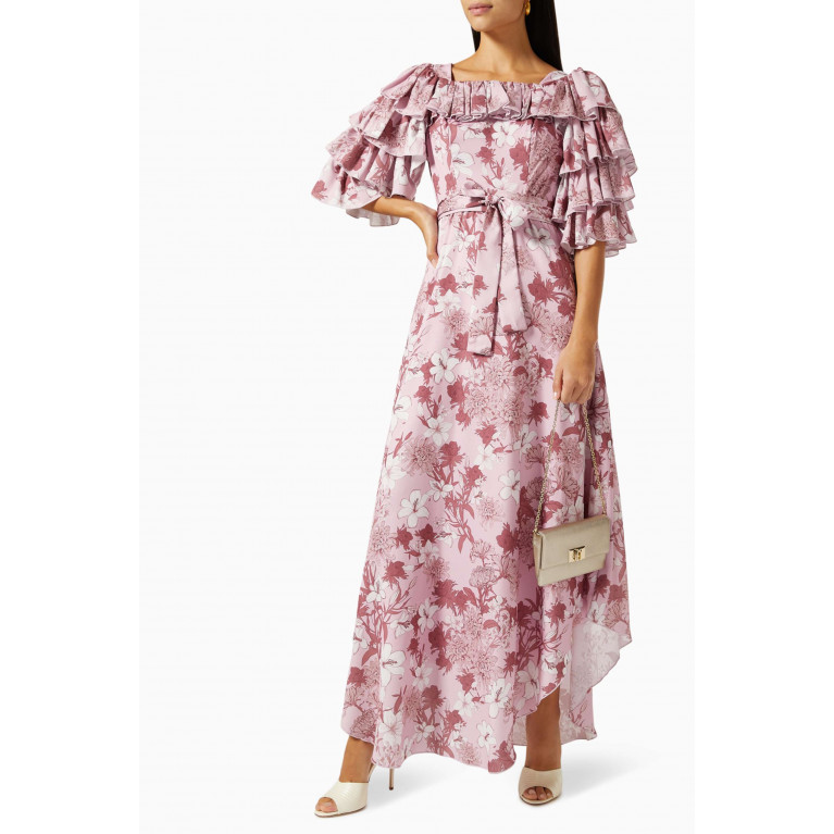 NASS - Floral Ruffle Dress in Chiffon