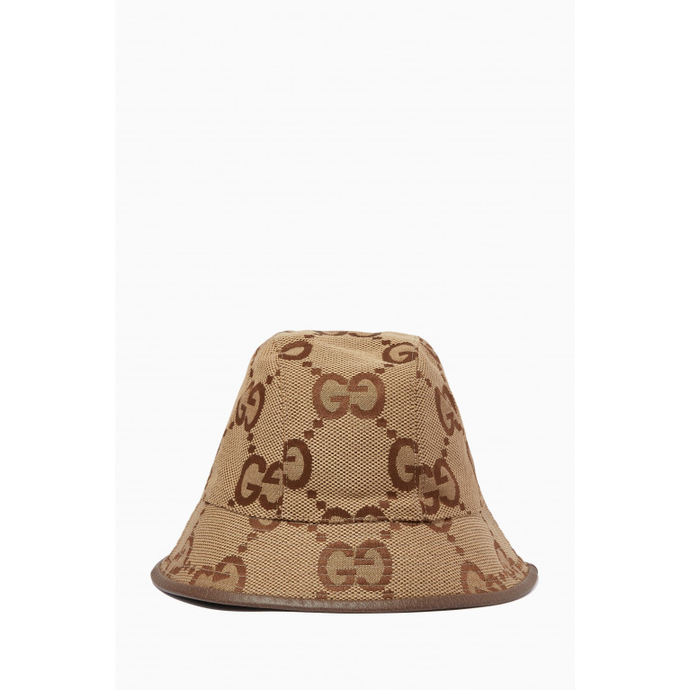 Gucci - Jumbo GG Bucket Hat in Canvas Neutral