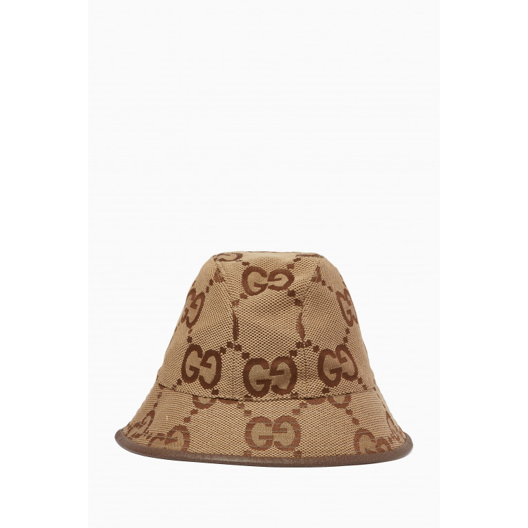 Gucci - Jumbo GG Bucket Hat in Canvas Neutral
