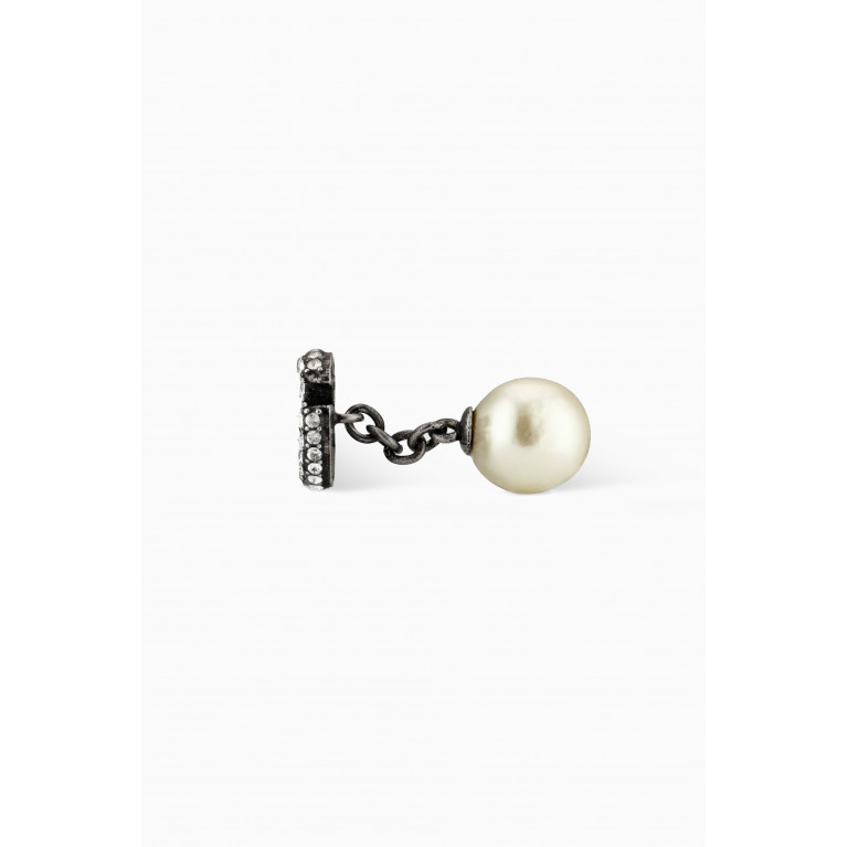 Gucci - GG Marmont Crystal Pearl Cufflinks in Brass