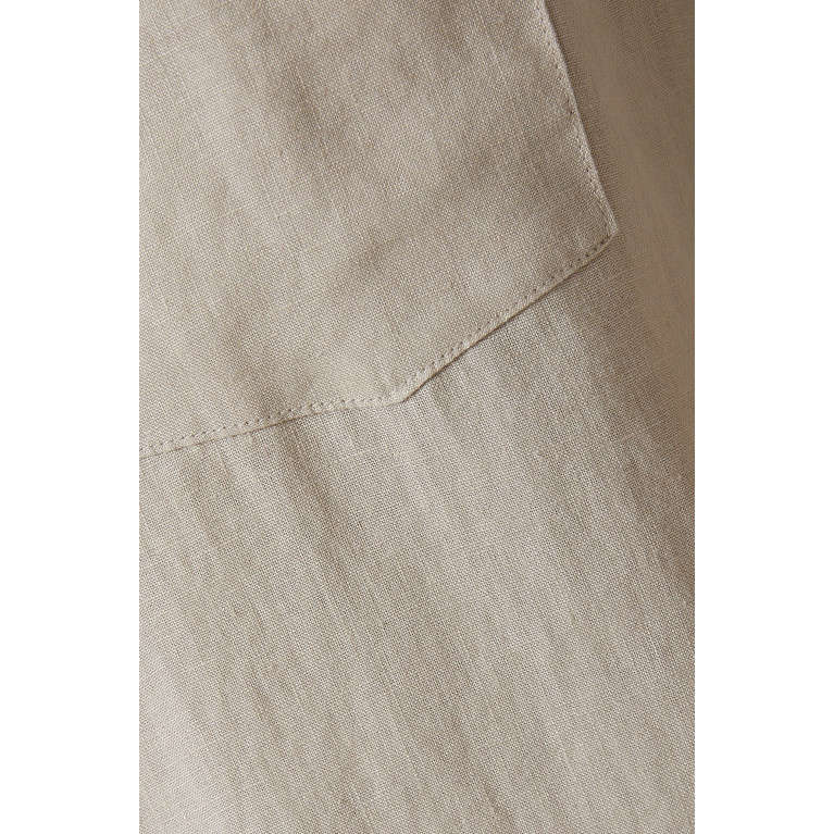 Vince - Long-sleeve Shirt in Linen Neutral