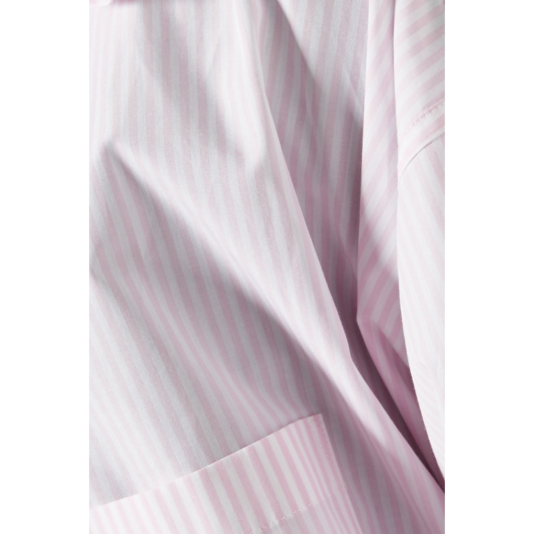 Balenciaga - Swing Pussy Bow Shirt in Striped Cotton