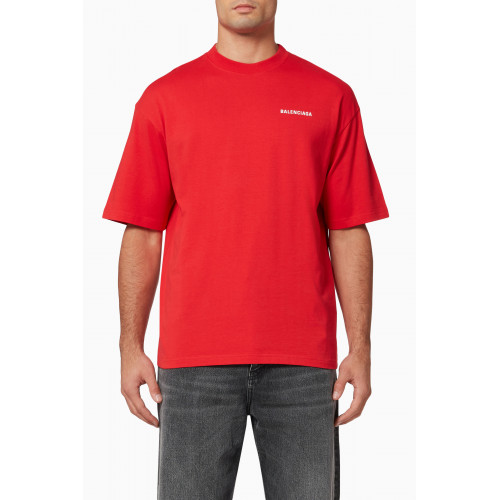 Balenciaga - Logo Medium Fit T-shirt in Cotton Jersey