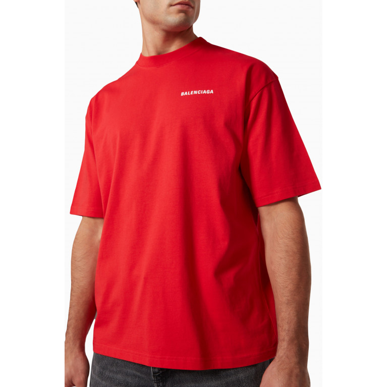 Balenciaga - Logo Medium Fit T-shirt in Cotton Jersey