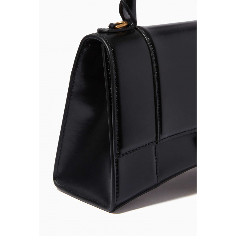 Balenciaga - Hourglass Small Top Handle Bag in Shiny Box Calfskin