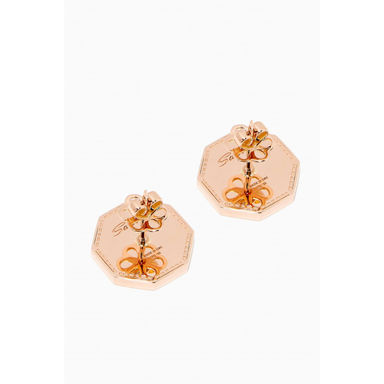 Samra - Classic Turath Large Earrings in 18kt Rose Gold