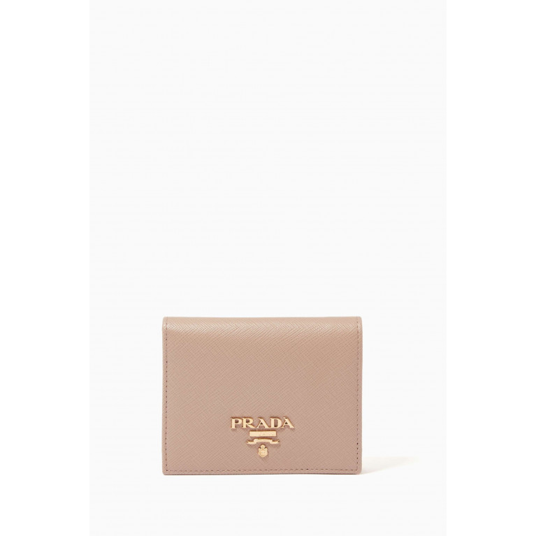 Prada - Logo Small Wallet in Saffiano Leather