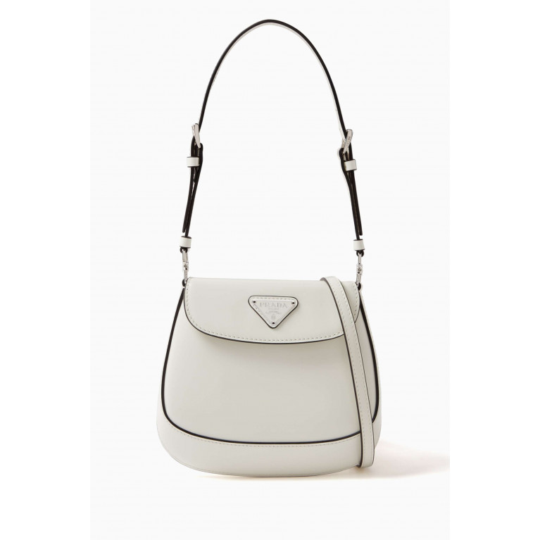 Prada - Cleo Mini Bag in Brushed Leather White