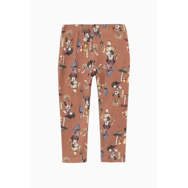 Name It - Disney Minnie Mouse Leggings in Stretch Jersey Brown
