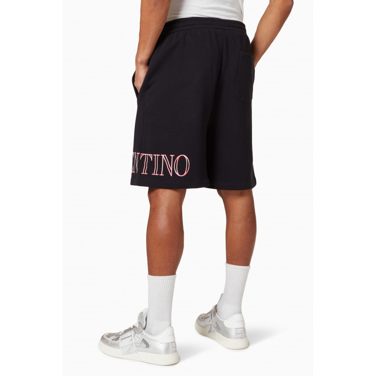 Valentino - Neon Universe Print Bermuda Shorts in Cotton Jersey