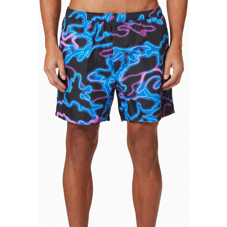 Valentino - Neon Camo Swim Shorts in Nylon