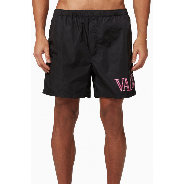 Valentino - Neon Logo Swim Shorts