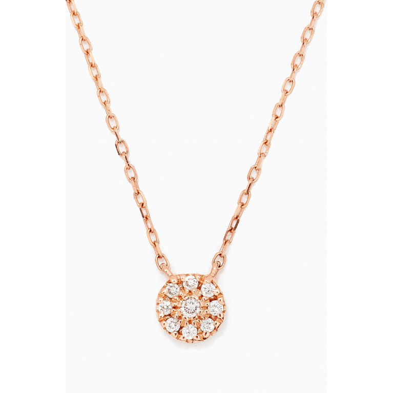 Djula - Magic Touch Taget Diamond Necklace in 18kt Rose Gold Rose Gold