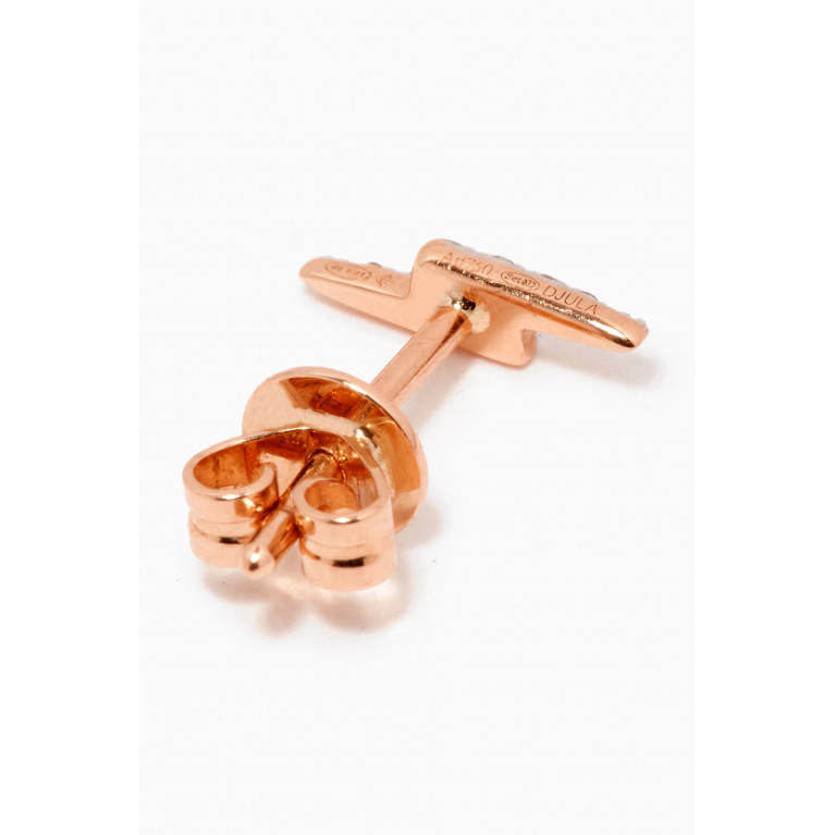 Djula - Graphique Lightning Diamond Single Earring in 18kt Rose Gold Rose Gold