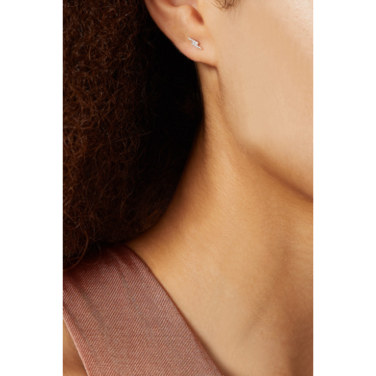 Djula - Graphique Lightning Diamond Single Earring in 18kt Rose Gold Rose Gold