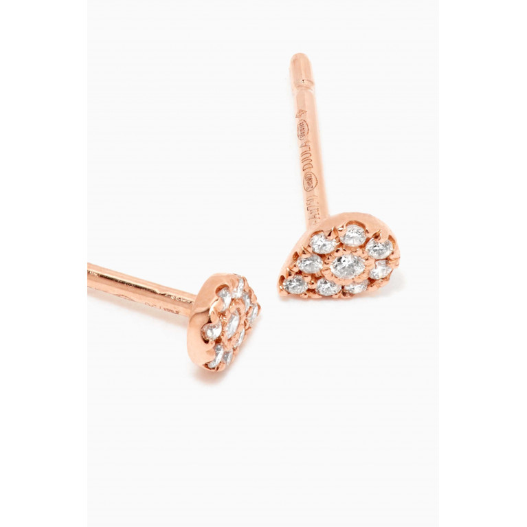 Djula - Magic Touch Pear Diamond Earrings in 18kt Rose Gold Rose Gold