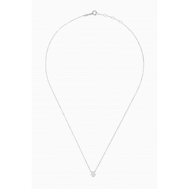 Djula - Magic Touch Hand Diamond Necklace in 18kt White Gold White