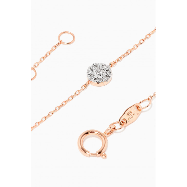 Djula - Magic Touch Target Diamond Chain Bracelet in 18kt Rose Gold Rose Gold