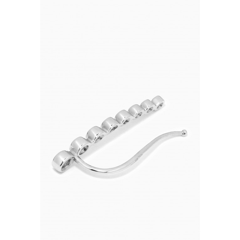 Djula - Graphique Cascade Diamond Single Earring in 18kt White Gold White