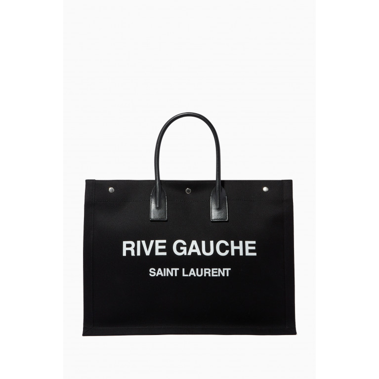 Saint Laurent - Large Rive Gauche Tote Bag in Canvas & Leather