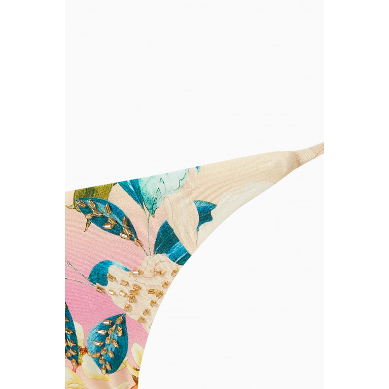 PQ Swim - Embroidered Tie Bikini Bottoms