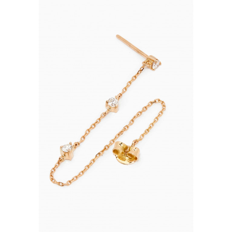 The Golden Collection - Diamond Chain Earrings in 18kt Yellow Gold