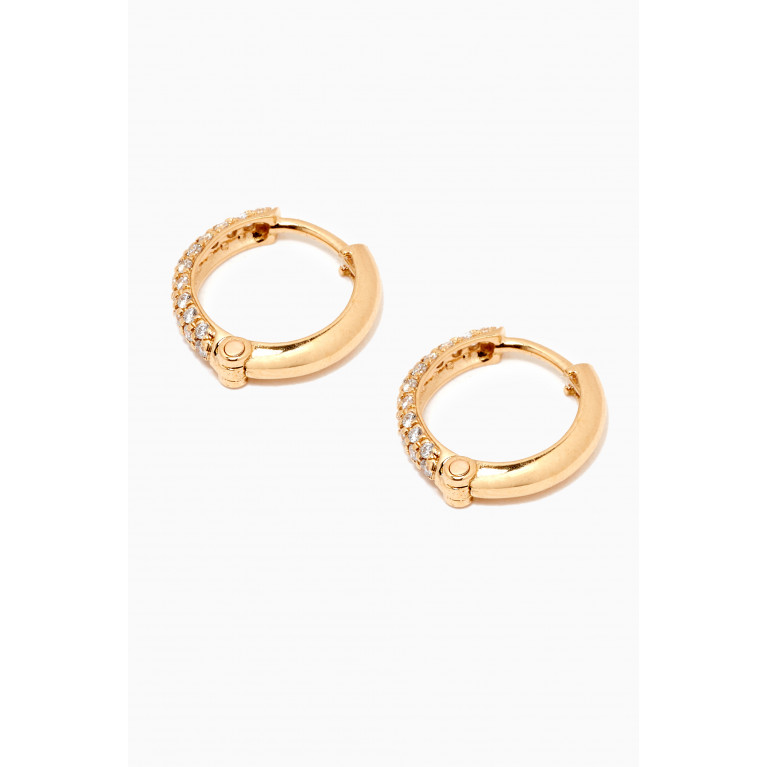 The Golden Collection - Diamond Huggies in 18kt Yellow Gold