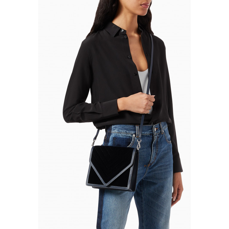 Marina Raphael - Alexa Bag in Quilted Velvet & Nappa Leather