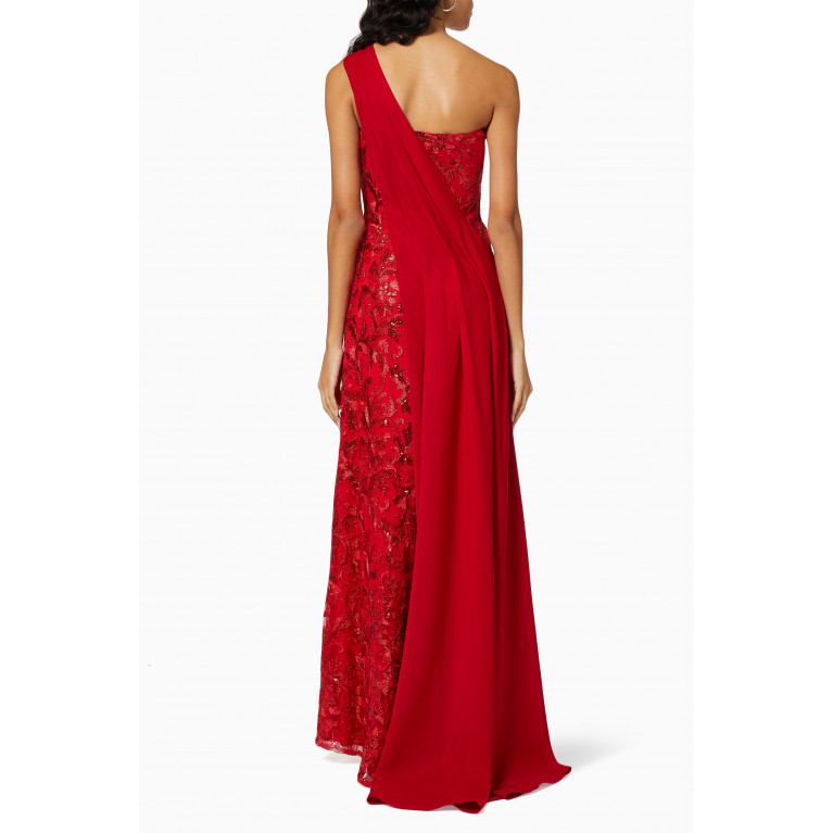 NASS - Draped Gown in Sequin Lace