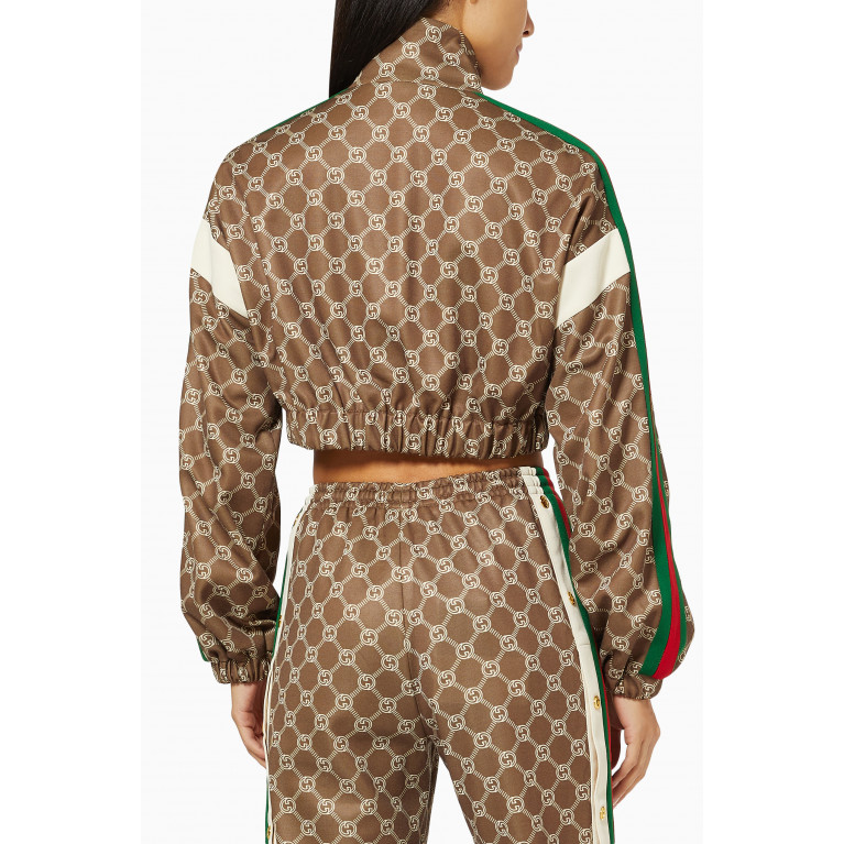 Gucci - Cropped Zip-up Jacket in Interlocking G Technical Jersey