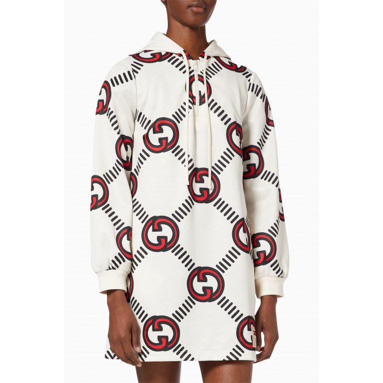 Gucci - Interlocking G Hoodie Dress in Technical Jersey