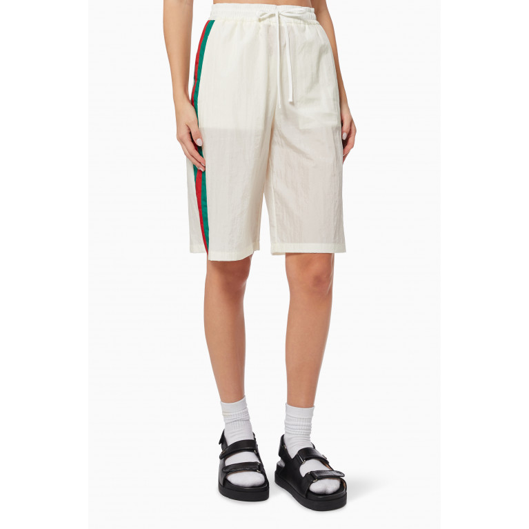 Gucci - Web Basketball Shorts in Technical Nylon