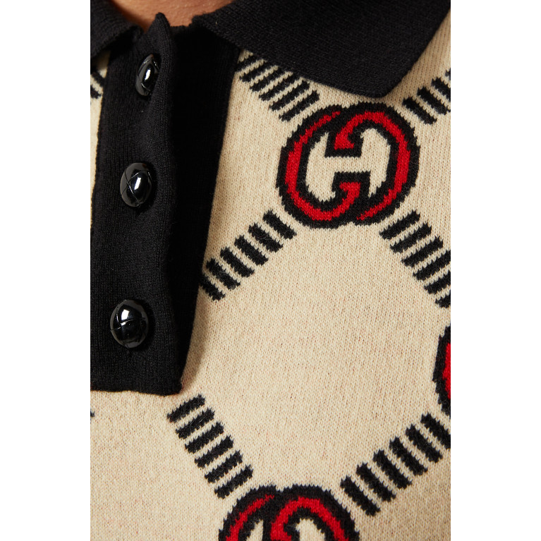 Gucci - Reversible Polo Dress in Interlocking G Jacquard