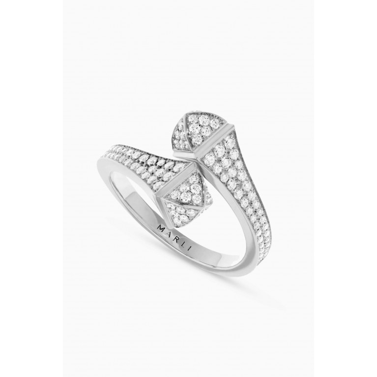 Marli - Cleo Diamond Ring in 18kt White Gold