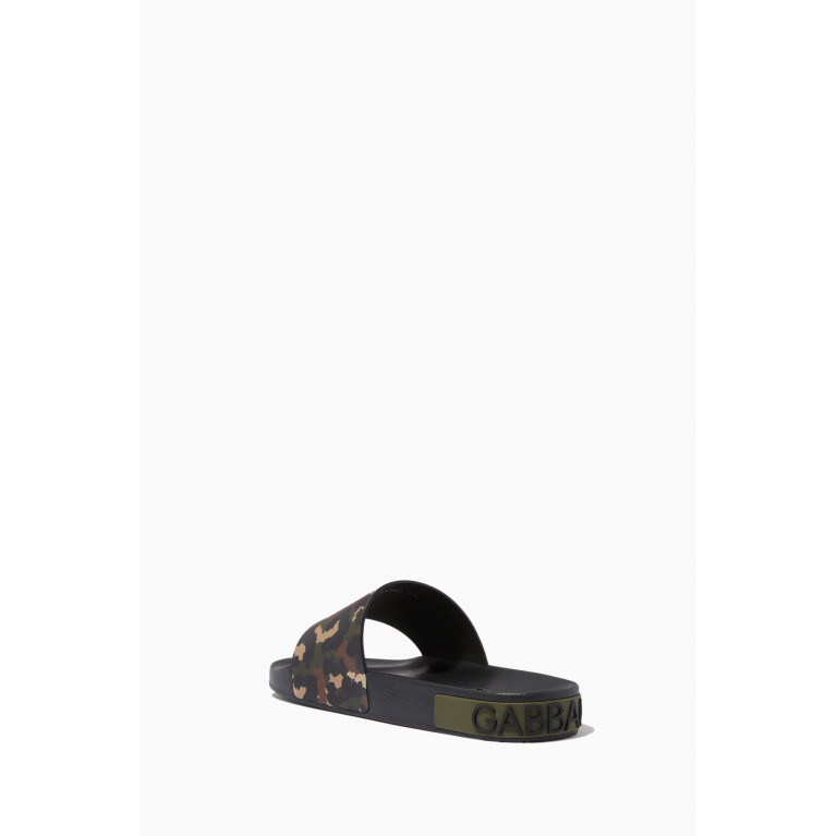 Dolce & Gabbana - Pool Slides in Camouflage Rubber