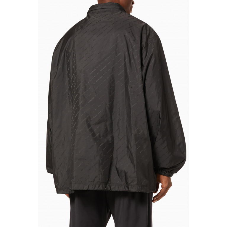 Balenciaga - Allover Logo Rain Jacket in Nylon Jacquard