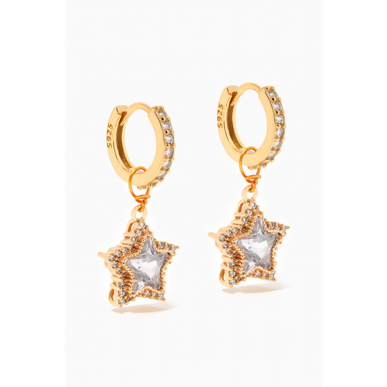 The Jewels Jar - Star Sparkle Huggie Hoop Earrings