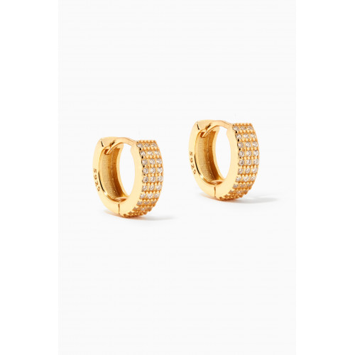 The Jewels Jar - Lia Huggie Hoops in Gold-plated Sterling Silver