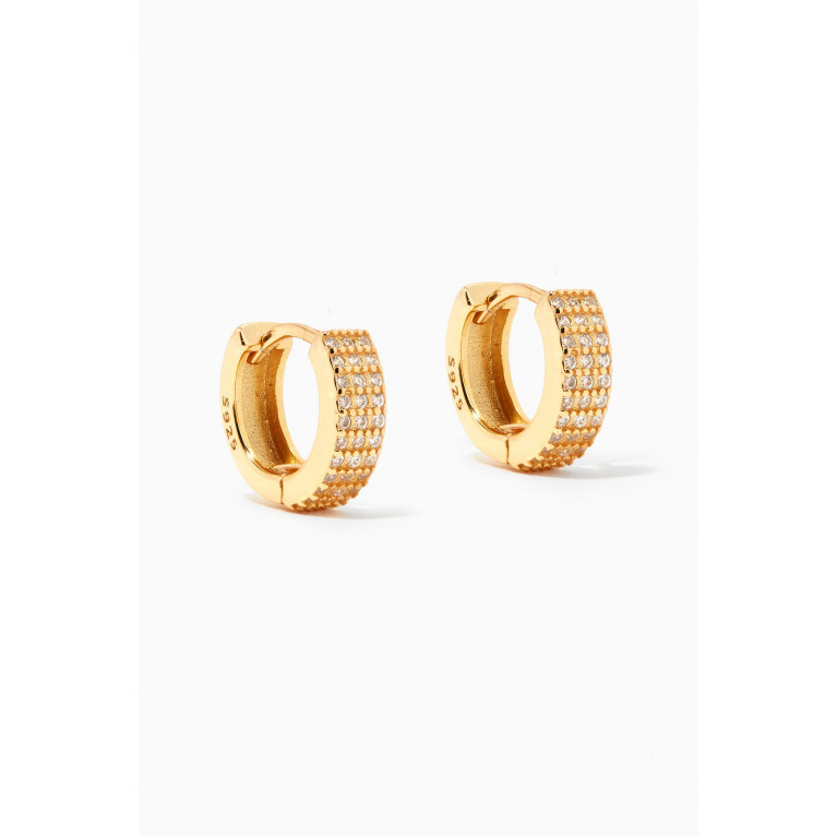 The Jewels Jar - Lia Huggie Hoops in Gold-plated Sterling Silver