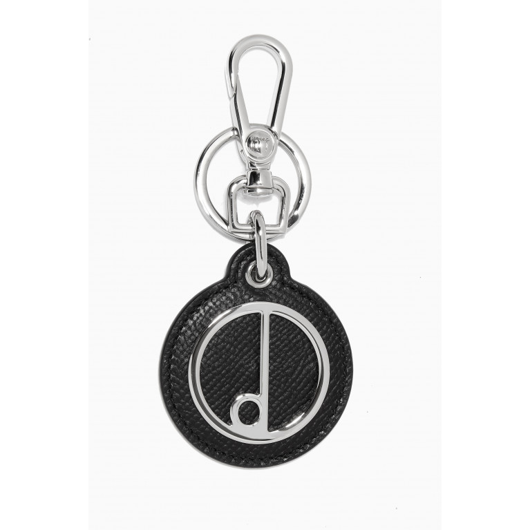Dunhill - D Disc Keyring in Leather
