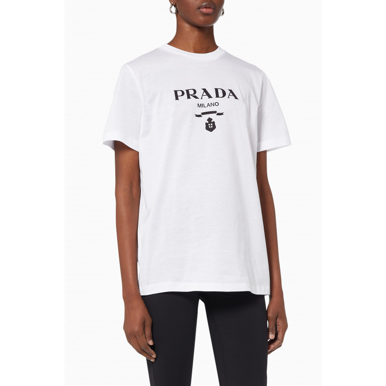 Prada - Logo T-shirt in Cotton Jersey