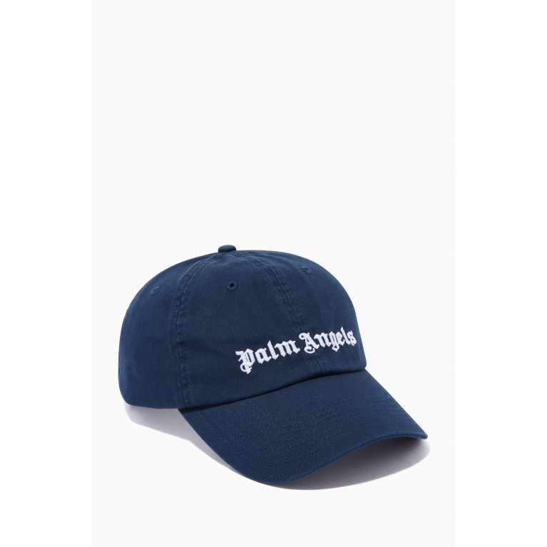 Palm Angels - Classic Embroidered Logo Cap in Cotton Blue